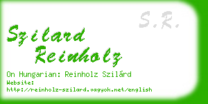 szilard reinholz business card
